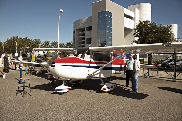 Cessna 172 exterior showing wing and fuselage surface ready for protective coating